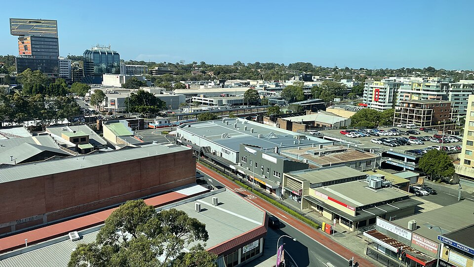 Bankstown CBD Aerial view.