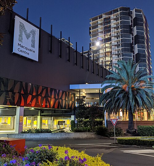 Macquarie Centre, a shopping center located in the suburb of Macquarie Park in Sydney, New South Wales, Australia.