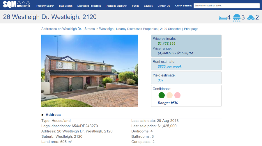 Screenshot of SQM Research platform.