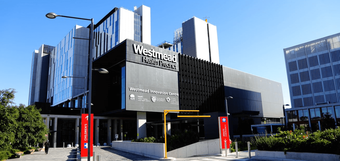 Westmead Health Precinct, which is a major healthcare, research, and education hub in Sydney, Australia.