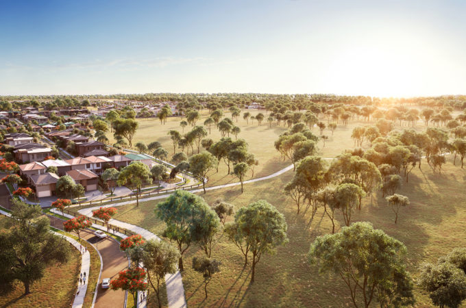 Artist impression of new property development in Willert, Victoria, Australia.